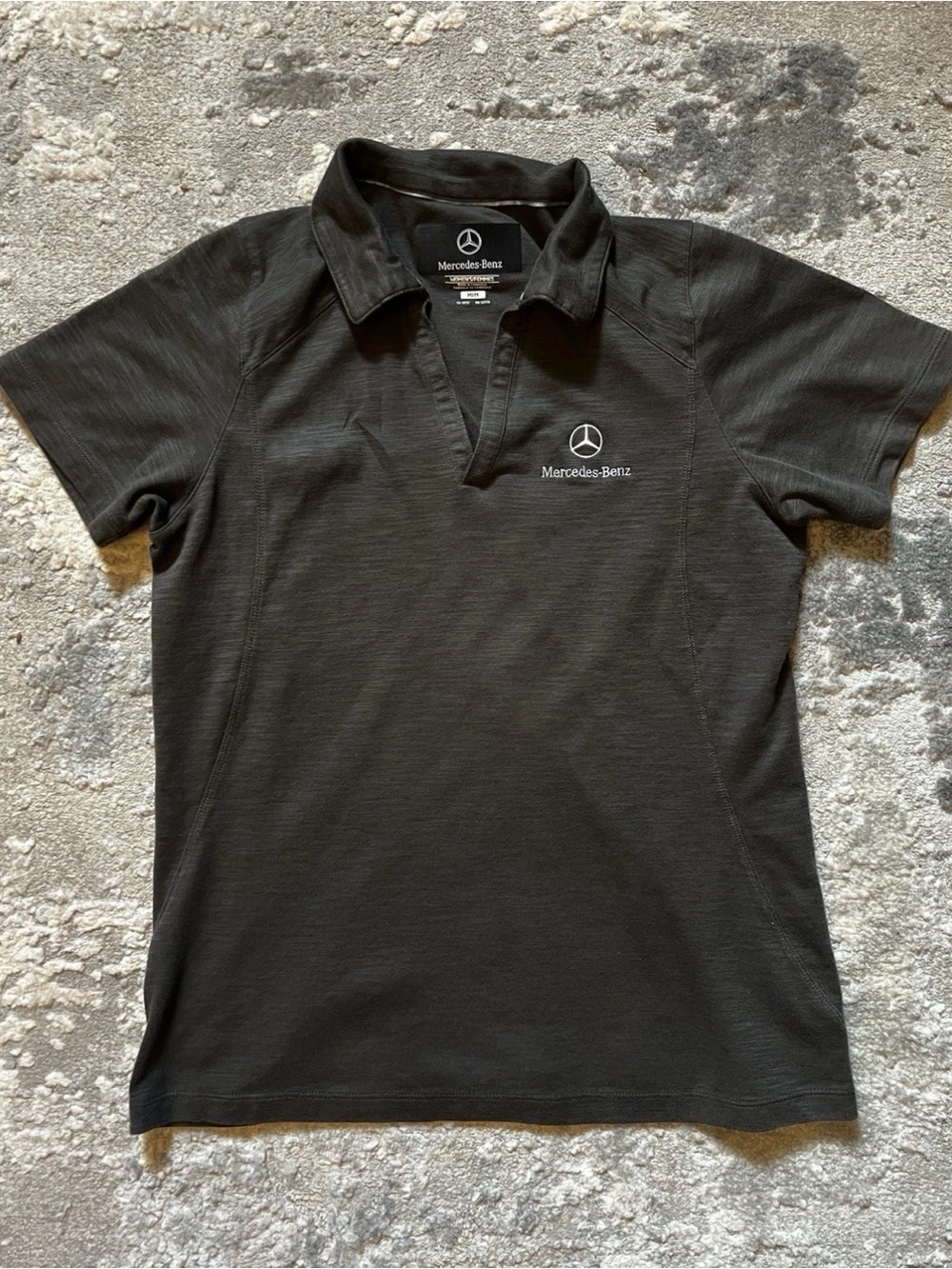 Mercedes-Benz Auto Polo Shirt - Womens Medium Charcoal Gray Embroidered Logo